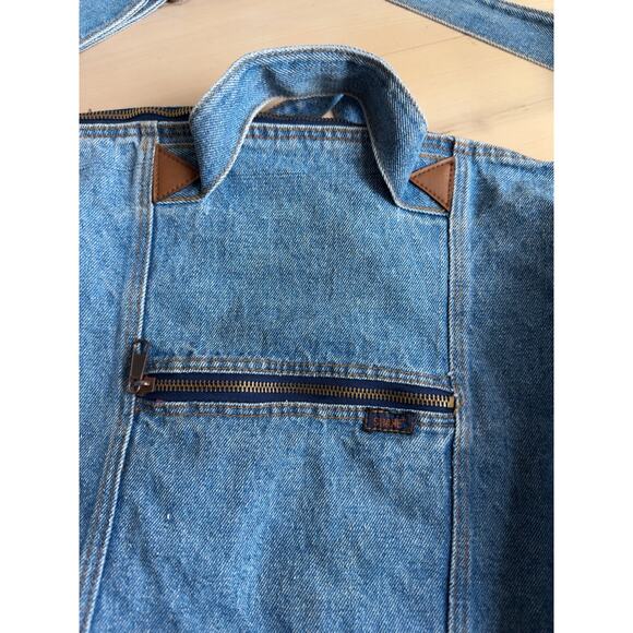 Vintage 80s slouchy denim crossbody handbag/purse tote Classic All Seasons - Picture 3 of 10